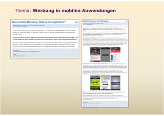 Thema: Werbung in mobilen Anwendungen




Folie   22
 