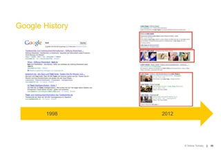 Google History




        1998     2012




                        © Yellow Tomato   |   11
 