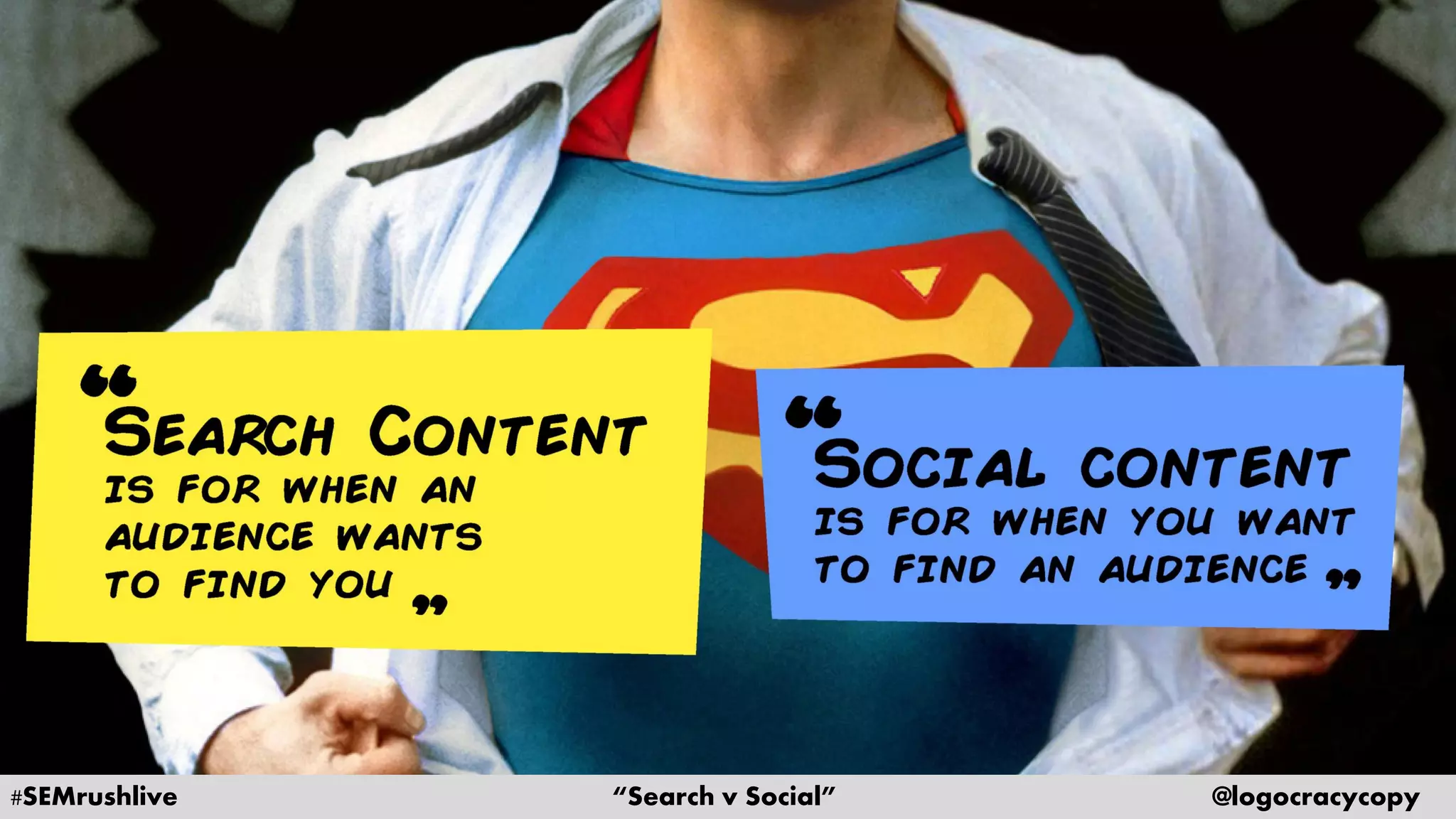 #SEMrushlive “Search v Social” @logocracycopy
 