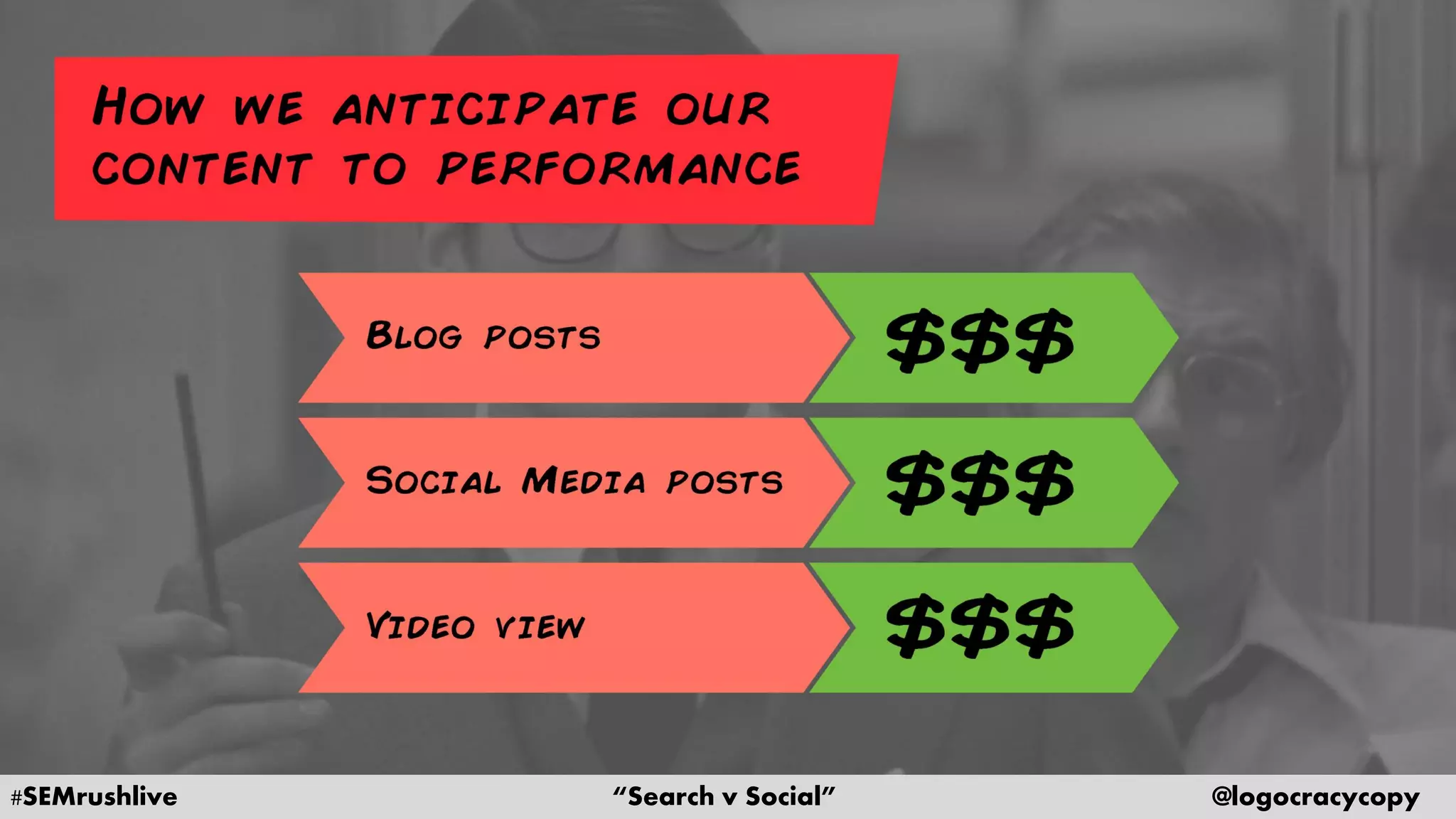 #SEMrushlive “Search v Social” @logocracycopy
 