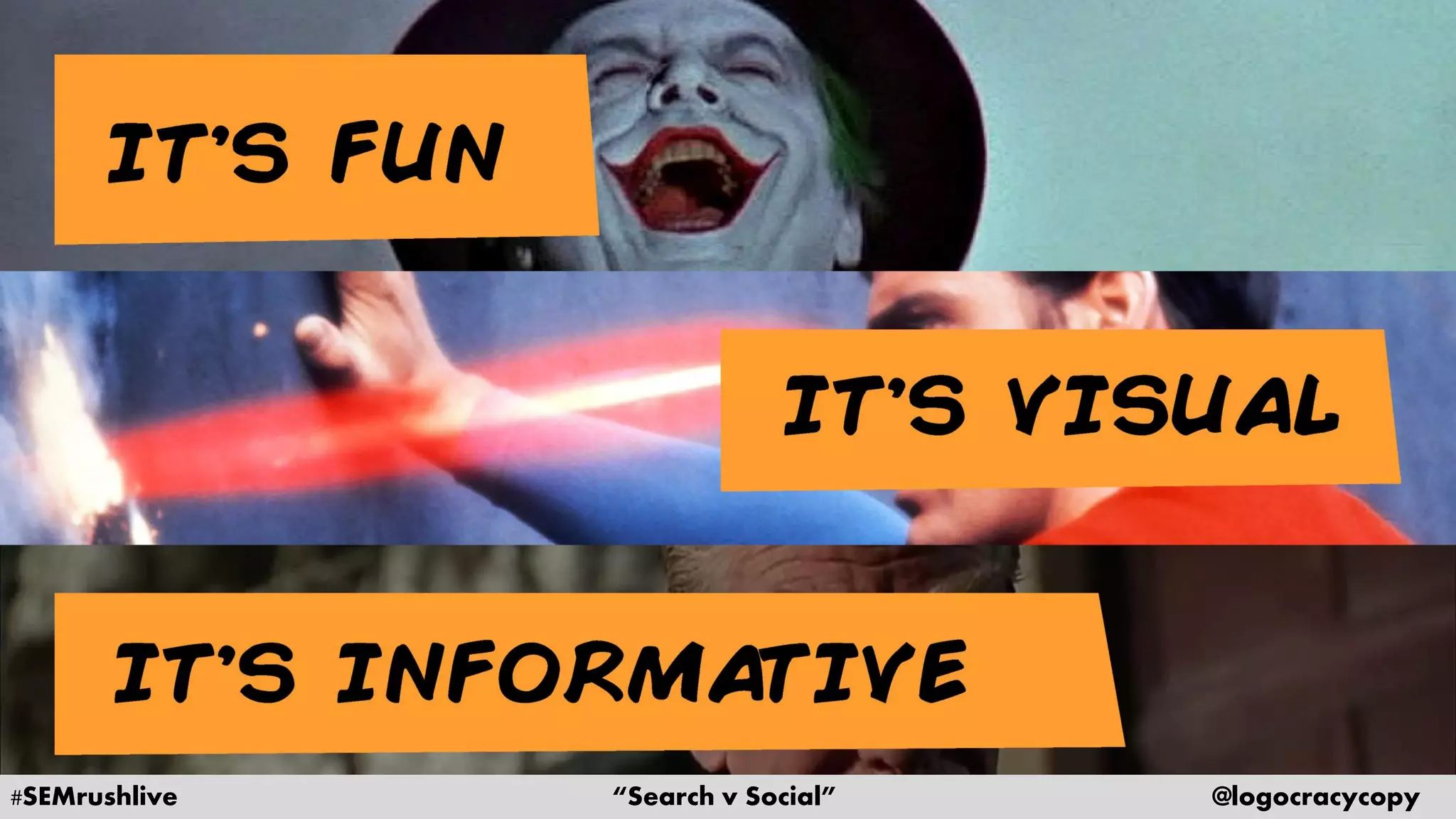#SEMrushlive “Search v Social” @logocracycopy
 