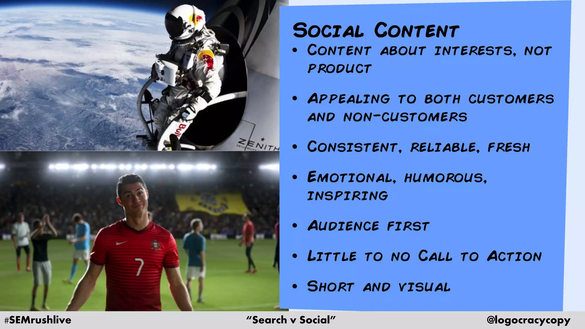 #SEMrushlive “Search v Social” @logocracycopy
 