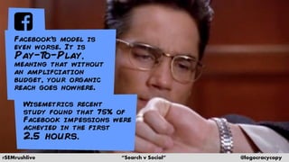 #SEMrushlive “Search v Social” @logocracycopy