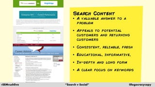 #SEMrushlive “Search v Social” @logocracycopy