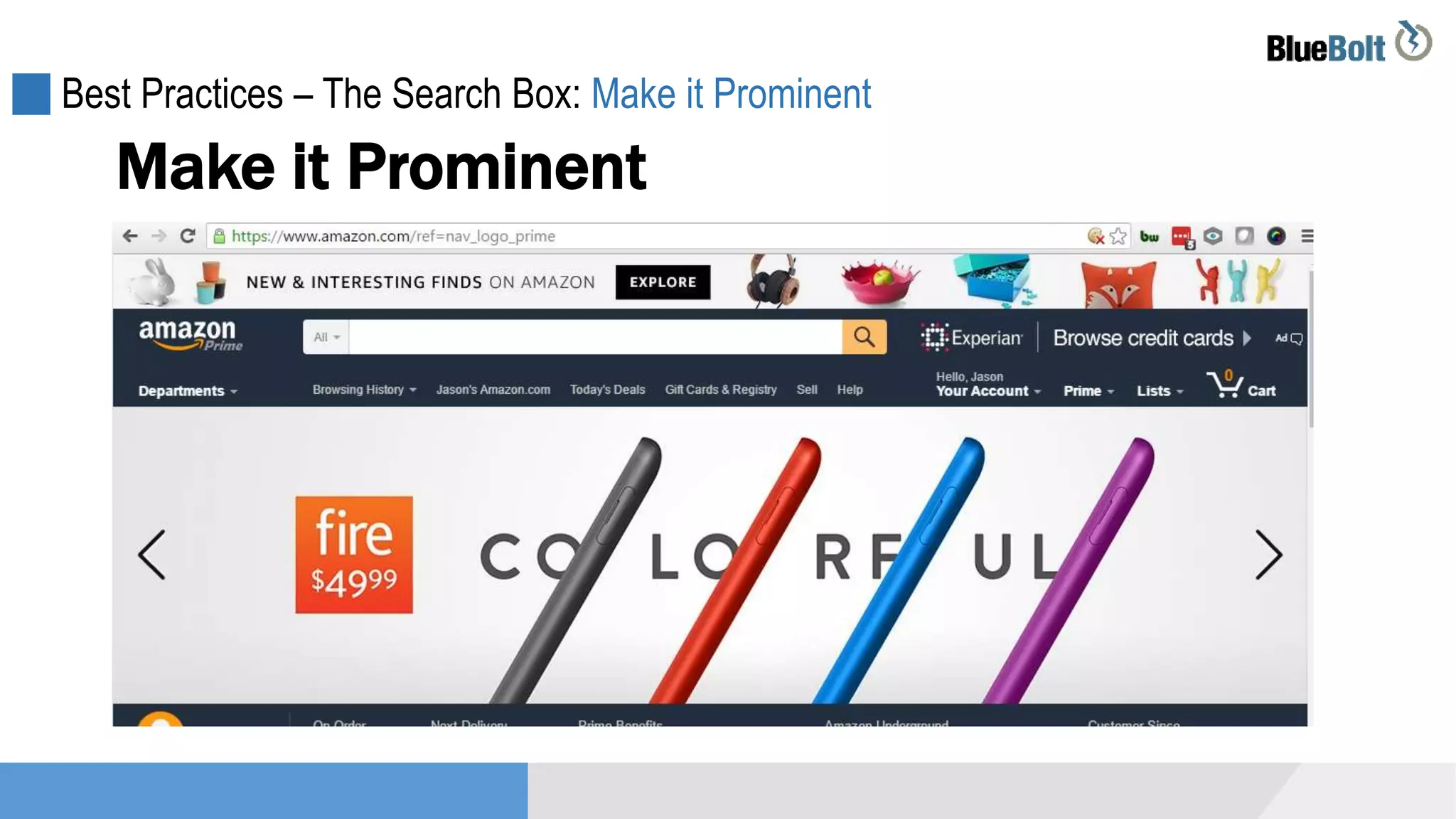 Best Practices – The Search Box: Make it Prominent
Make it Prominent
 