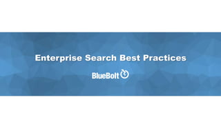 Enterprise Search Best Practices
 