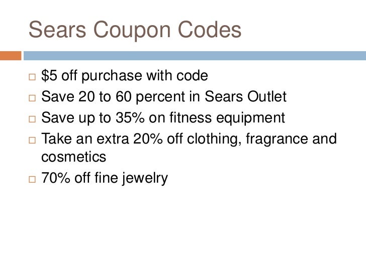 Sears Coupon Codes Current Promo Codes