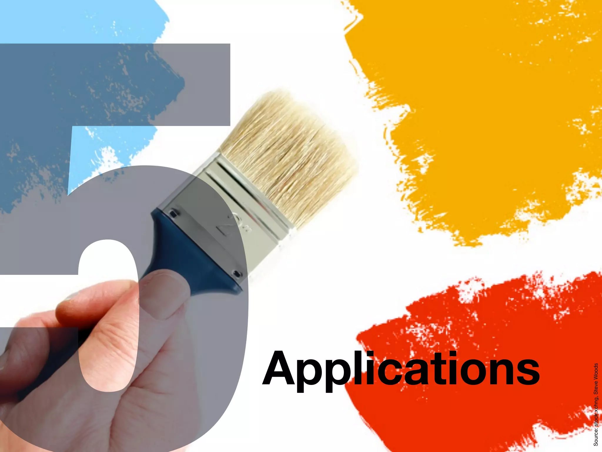 5                  Applications



Source: stock.xchng, Steve Woods
 