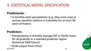 Seasonal climate forecasts in colombia 