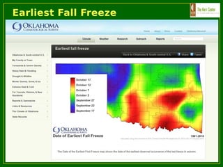 Earliest Fall Freeze
 