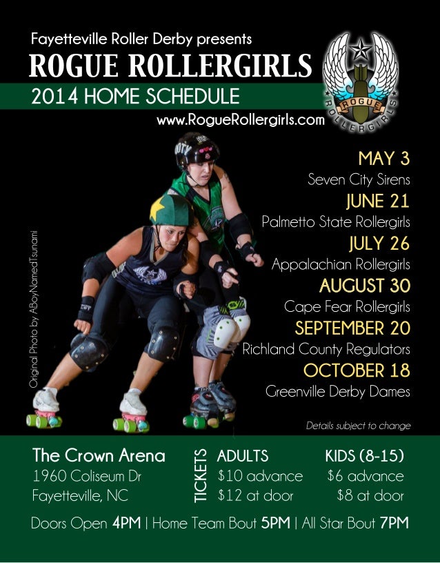 Roller Derby Bout Schedule