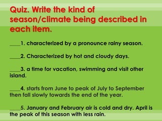 Seasons in the Philippines