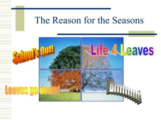The Reason for the Seasons
 