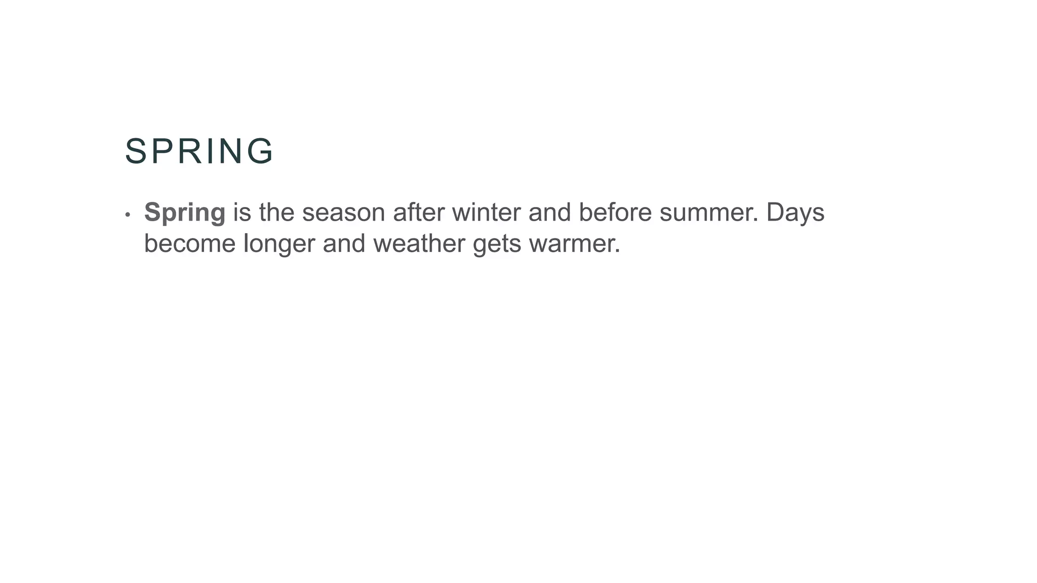 Seasons of the year for kids and children | PPTX