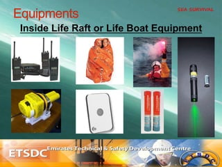 Inside Life Raft or Life Boat Equipment
 