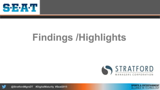 Digital Maturity AssessmentTM of the Sports and Entertainment Industry