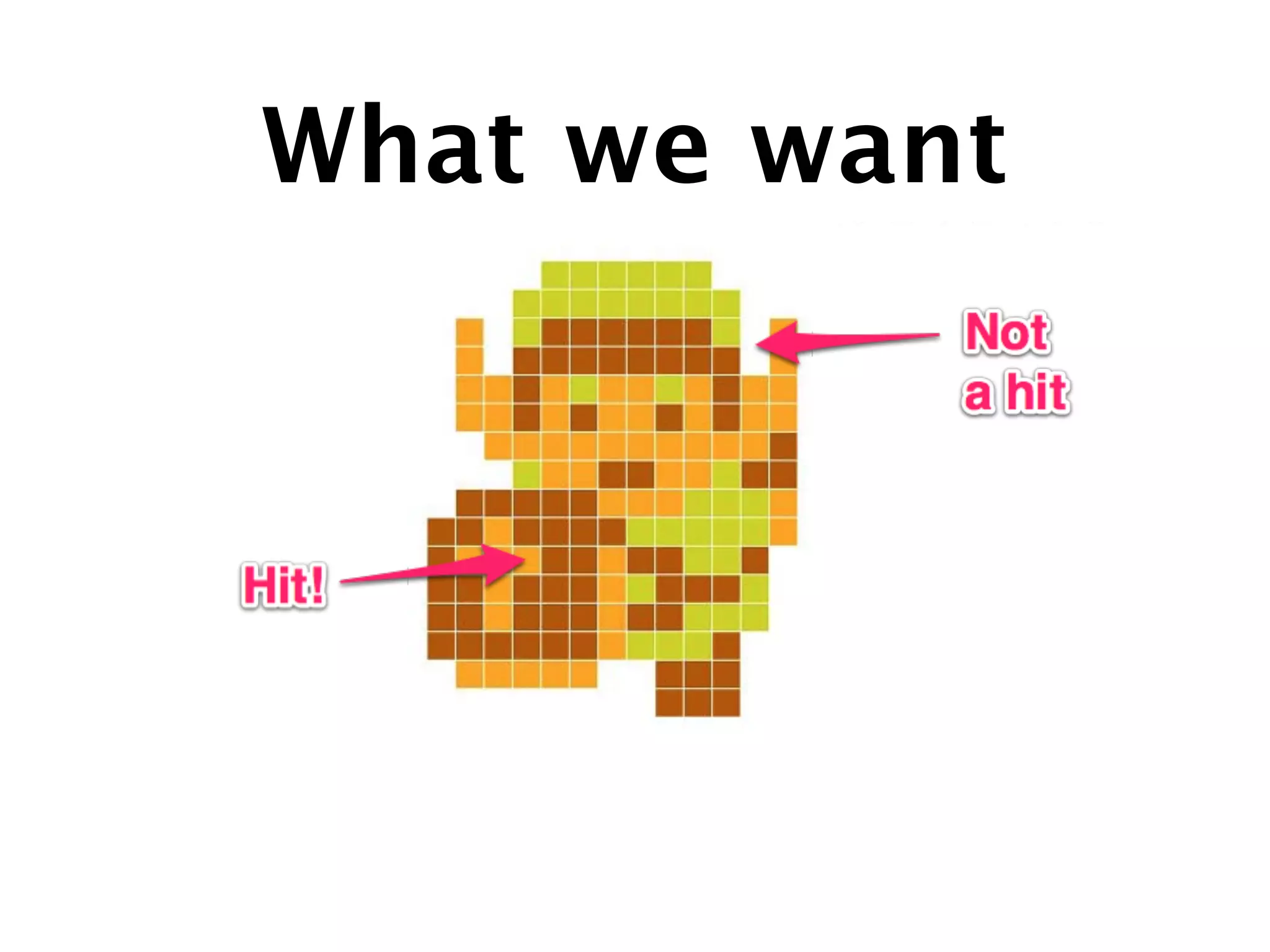 What we want
 