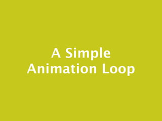 A Simple
Animation Loop
 