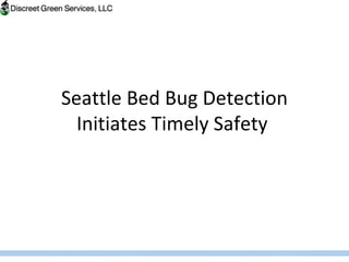 Seattle Bed Bug Detection Initiates Timely Safety  