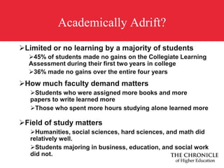 Academically Adrift?Price-sensitive students and families 