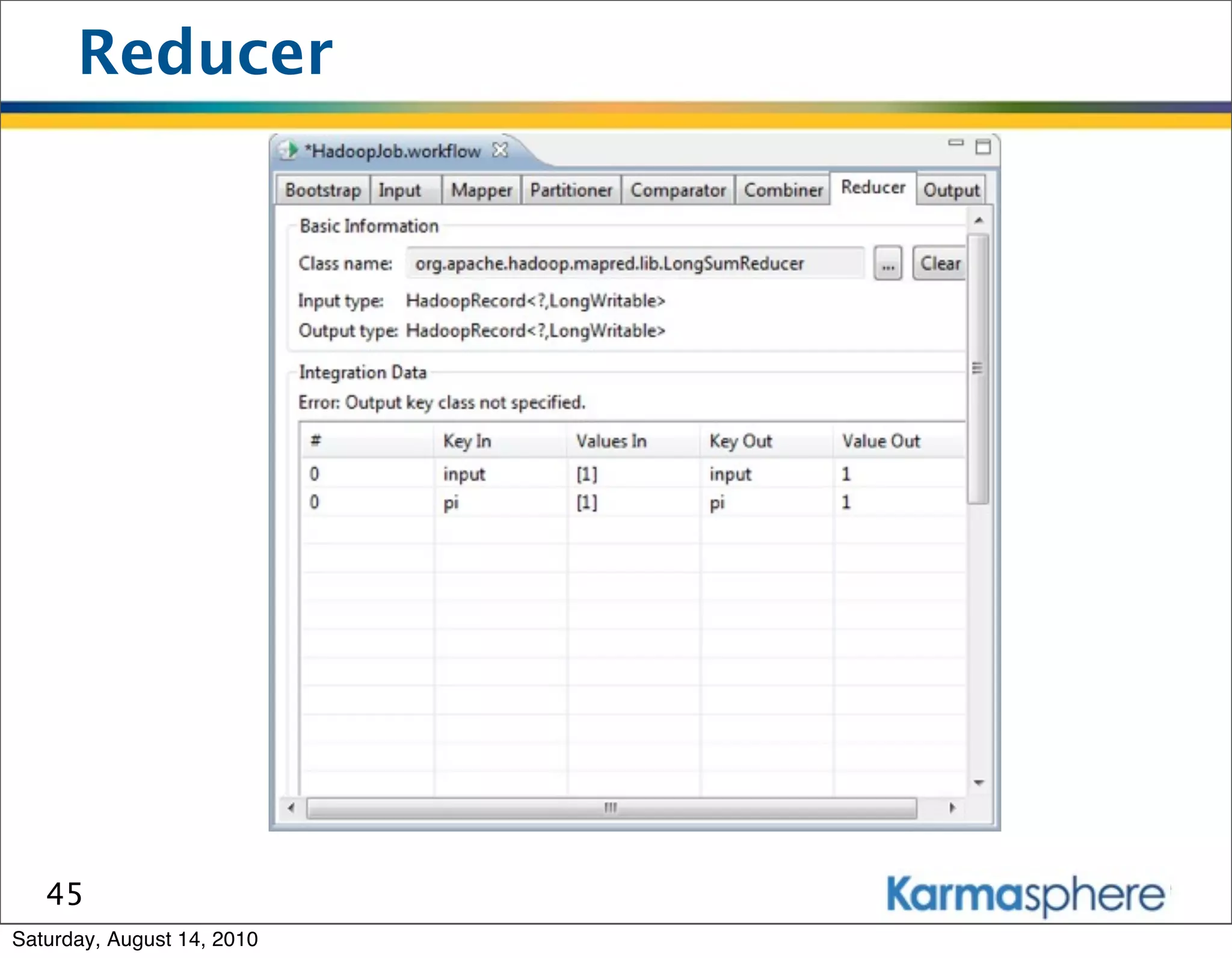 Reducer




   45
Saturday, August 14, 2010
 