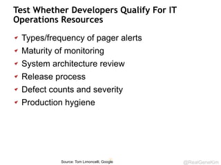 Deploy Smaller Changes, More Frequently * 
@RealGeneKim 
Source: http://www.facebook.com/note.php?note_id=14218138919 
 