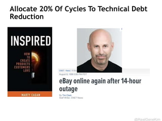 @RealGeneKim 
The Second Way: Feedback 
 