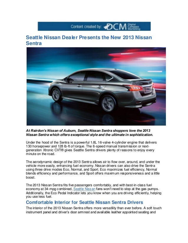 Nissan Dealership Seattle >> Seattle Nissan Dealer Presents The New 2013 Nissan Sentra Nissan Dealership Seattle >> Seattle Nissan Dealer Presents The New 2013 Nissan Sentra