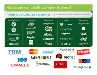 Nodies are not just Silicon Valley hipsters !
 