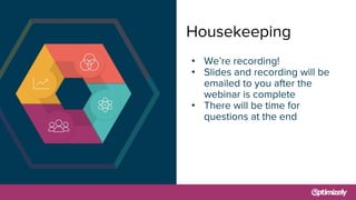 Housekeeping
• We’re recording!
• Slides and recording will be
emailed to you after the
webinar is complete
• There will be time for
questions at the end
 