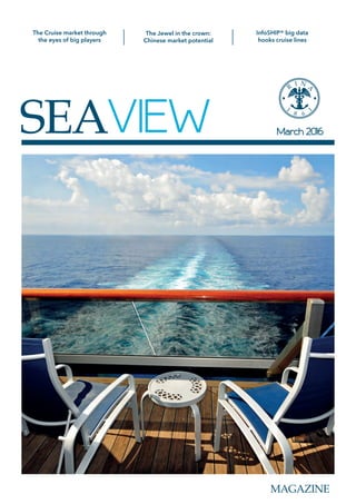 MAGAZINE
March 2016SEAVIEW
The Cruise market through
the eyes of big players
The Jewel in the crown:
Chinese market potential
InfoSHIP® big data
hooks cruise lines
 