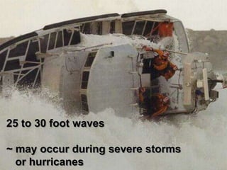 25 to 30 foot waves
~ may occur during severe storms
or hurricanes
 