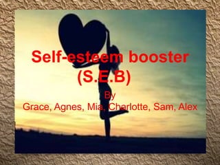 Self-esteem booster
(S.E.B)
By
Grace, Agnes, Mia, Charlotte, Sam, Alex
 