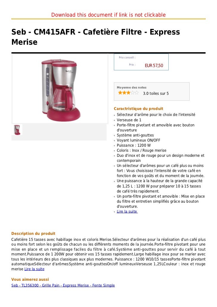 cafetière seb
