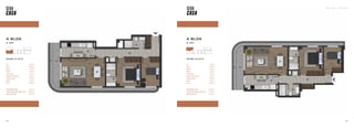 SEBA CASA — KAĞITHANE
65
64
DAİRE 42 (2+1)
TOPLAM BRÜT ALAN 87,30 m2
TOPLAM TERAS DAHİL BRÜT ALAN 97,75 m2
GENEL BRÜT ALAN 117,57 m2
Hol 9,62 m2
Salon 22,60 m2
Mutfak 8,90 m2
Banyo 4,25 m2
Yatak Odası 8,89 m2
Ebeveyn Yatak Odası 12,73 m2
Ebeveyn Banyo 4,09 m2
Balkon 5,91 m2
Teras 10,45 m2
DAİRE 41 (2+1)
TOPLAM BRÜT ALAN 91,57 m2
TOPLAM TERAS DAHİL BRÜT ALAN 101,66 m2
GENEL BRÜT ALAN 122,27 m2
Hol 13,28 m2
Salon 22,60 m2
Mutfak 9,20 m2
Banyo 3,85 m2
Yatak Odası 9,74 m2
Ebeveyn Yatak Odası 12,52 m2
Ebeveyn Banyo 4,09 m2
Balkon 5,88 m2
Teras 10,09 m2
A BLOK
6. KAT
A BLOK
6. KAT
 