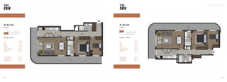 SEBA CASA — KAĞITHANE
113
112
B BLOK
1. KAT
DAİRE 7 (2+1)
TOPLAM NET ALAN 81,82 m2
TOPLAM BRÜT ALAN 112,91 m2
GENEL BRÜT ALAN 133,14 m2
Hol 9,62 m2
Salon 22,60 m2
Mutfak 8,90 m2
Banyo 4,25 m2
Yatak Odası 8,89 m2
Ebeveyn Yatak Odası 12,73 m2
Ebeveyn Banyo 3,96 m2
Teras 31,09 m2
B BLOK
1. KAT
DAİRE 6 (2+1)
TOPLAM NET ALAN 85,09 m2
TOPLAM BRÜT ALAN 116,31 m2
GENEL BRÜT ALAN 137,14 m2
Hol 13,28 m2
Salon 22,60 m2
Mutfak 9,20 m2
Banyo 3,85 m2
Yatak Odası 9,74 m2
Ebeveyn Yatak Odası 12,52 m2
Ebeveyn Banyo 3,96 m2
Teras 31,22 m2
 