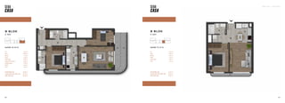 SEBA CASA — KAĞITHANE
125
124
B BLOK
3. KAT
DAİRE 17 (1+1)
124
Hol 5,44 m2
Salon 12,84 m2
Mutfak 5,97 m2
Banyo 3,75 m2
Yatak Odası 11,65 m2
Teras 2,70 m2
TOPLAM BRÜT ALAN 45,33 m2
TOPLAM TERAS DAHİL BRÜT ALAN 48,03 m2
GENEL BRÜT ALAN 57,57 m2
B BLOK
3. KAT
DAİRE 16 (2+1)
Hol 12,76 m2
Salon 23,68 m2
Mutfak 7,53 m2
Banyo 4,65 m2
Yatak Odası 10,82 m2
Ebeveyn Yatak Odası 13,20 m2
Ebeveyn Banyo 4,08 m2
Balkon 6,43 m2
Teras 13,50 m2
TOPLAM BRÜT ALAN 93,60 m2
TOPLAM TERAS DAHİL BRÜT ALAN 107,10 m2
GENEL BRÜT ALAN 128,38 m2
 