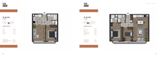 SEBA CASA — KAĞITHANE
127
126
B BLOK
3. KAT
DAİRE 19 (2+1)
126
TOPLAM NET ALAN 71,75 m2
TOPLAM BRÜT ALAN 76,04 m2
GENEL BRÜT ALAN 91,15 m2
Hol 7,04 m2
Salon + Mutfak 27,12 m2
Banyo 3,80 m2
Yatak Odası 8,35 m2
Ebeveyn Yatak Odası 14,36 m2
Ebeveyn Banyo 3,15 m2
Teras 4,29 m2
B BLOK
3. KAT
DAİRE 18 (1+1)
Hol 5,44 m2
Salon 12,74 m2
Mutfak 5,70 m2
Banyo 3,75 m2
Yatak Odası 11,72 m2
Teras 2,68 m2
TOPLAM BRÜT ALAN 45,34 m2
TOPLAM TERAS DAHİL BRÜT ALAN 48,02 m2
GENEL BRÜT ALAN 57,56 m2
 
