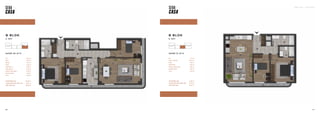 SEBA CASA — KAĞITHANE
141
140
DAİRE 31 (2+1)
140
Hol 7,51 m2
Salon + Mutfak 26,72 m2
Banyo 4,95 m2
Yatak Odası 9,64 m2
Ebeveyn Yatak Odası 13,05 m2
Ebeveyn Banyo 3,30 m2
Teras 4,58 m2
TOPLAM BRÜT ALAN 73,90 m2
TOPLAM TERAS DAHİL BRÜT ALAN 78,48 m2
GENEL BRÜT ALAN 95,04 m2
DAİRE 30 (3+1)
Hol 12,41 m2
Salon 25,10 m2
Mutfak 9,25 m2
Banyo 4,65 m2
Yatak Odası 1 10,82 m2
Yatak Odası 2 9,85 m2
Ebeveyn Yatak Odası 14,40 m2
Ebeveyn Banyo 4,58 m2
Teras 10,82 m2
TOPLAM BRÜT ALAN 104,69 m2
TOPLAM TERAS DAHİL BRÜT ALAN 115,51 m2
GENEL BRÜT ALAN 139,88 m2
B BLOK
5. KAT
B BLOK
5. KAT
 