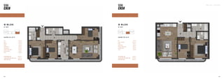 SEBA CASA — KAĞITHANE
173
172
DAİRE 55 (2+1)
172
Hol 7,51 m2
Salon + Mutfak 26,72 m2
Banyo 4,95 m2
Yatak Odası 9,64 m2
Ebeveyn Yatak Odası 13,05 m2
Ebeveyn Banyo 3,30 m2
Teras 4,58 m2
TOPLAM BRÜT ALAN 73,90 m2
TOPLAM TERAS DAHİL BRÜT ALAN 78,48 m2
GENEL BRÜT ALAN 95,04 m2
DAİRE 54 (3+1)
Hol 12,41 m2
Salon 25,10 m2
Mutfak 9,25 m2
Banyo 4,65 m2
Yatak Odası 1 10,82 m2
Yatak Odası 2 9,85 m2
Ebeveyn Yatak Odası 14,40 m2
Ebeveyn Banyo 4,58 m2
Teras 10,82 m2
TOPLAM BRÜT ALAN 104,69 m2
TOPLAM TERAS DAHİL BRÜT ALAN 115,51 m2
GENEL BRÜT ALAN 139,88 m2
B BLOK
9. KAT
B BLOK
9. KAT
 