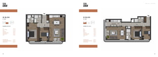SEBA CASA — KAĞITHANE
175
174
DAİRE 57 (2+1)
174
TOPLAM BRÜT ALAN 85,09 m2
TOPLAM TERAS DAHİL BRÜT ALAN 94,91 m2
GENEL BRÜT ALAN 114,93 m2
Hol 13,28 m2
Salon 22,60 m2
Mutfak 9,20 m2
Banyo 3,85 m2
Yatak Odası 9,74 m2
Ebeveyn Yatak Odası 12,52 m2
Ebeveyn Banyo 3,96 m2
Teras 9,82 m2
DAİRE 56 (2+1)
Hol 7,04 m2
Salon + Mutfak 27,12 m2
Banyo 3,80 m2
Yatak Odası 8,35 m2
Ebeveyn Yatak Odası 14,36 m2
Ebeveyn Banyo 3,15 m2
Teras 4,26 m2
TOPLAM BRÜT ALAN 71,75 m2
TOPLAM TERAS DAHİL BRÜT ALAN 76,01 m2
GENEL BRÜT ALAN 92,05 m2
B BLOK
9. KAT
B BLOK
9. KAT
 
