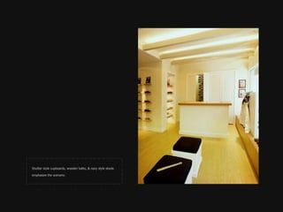 Shutter style cupboards, wooden balks, & navy style stools emphasize the scenario.