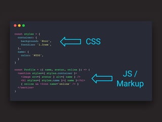CSS
JS /
Markup
 