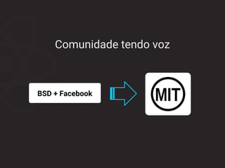 Comunidade tendo voz
BSD + Facebook
 