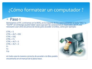 FORMATEO DE COMPUTADORAS | PDF