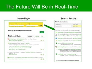 The Future Will Be in Real-Time Blended Search Home Page Search Results 