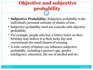 Objective Risk Vs Subjective Risk Risk management ensures safety and full success | PPTX