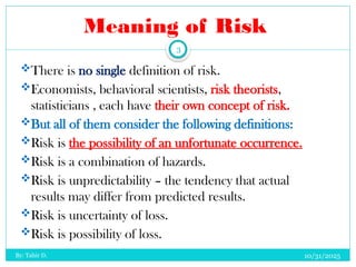Consider The Risk Risk management ensures safety and full success | PPTX