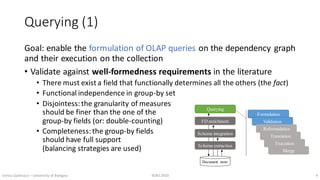 [SEBD2020] OLAP Querying of Document Stores in the Presence of Schema Variety