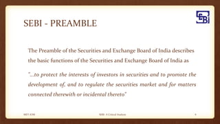 SEBI - Security Exchange Board of India